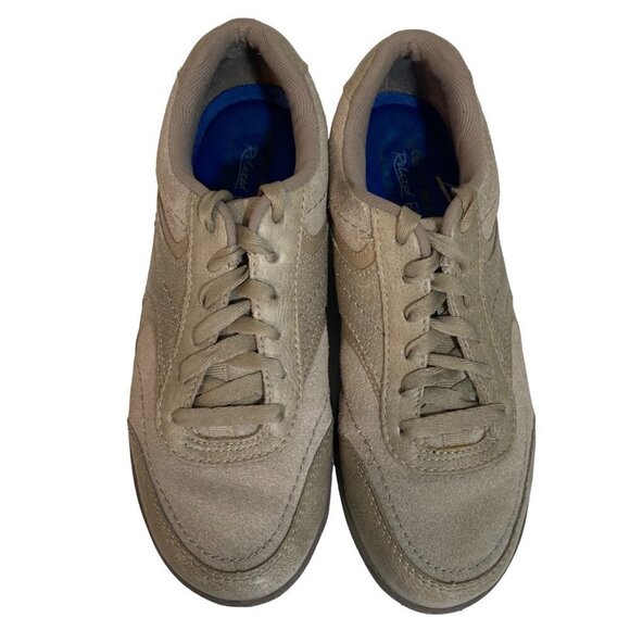 Skechers Relaxed Fit Memory Foam Taupe Leather Sneaker Walking Shoe Women's 7 - Picture 5 of 9